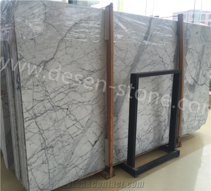 Carrara White D/Bianco Carrara B Marble Stone Slabs&Tiles Bookmatching
