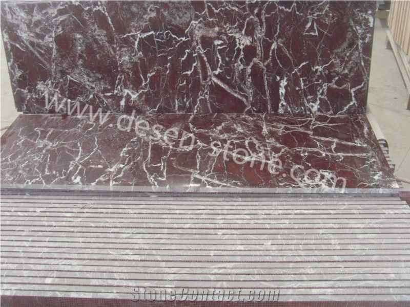 Elazig Cherry/Rosa Levanto Marble Stone Slabs&Tiles for Countertops