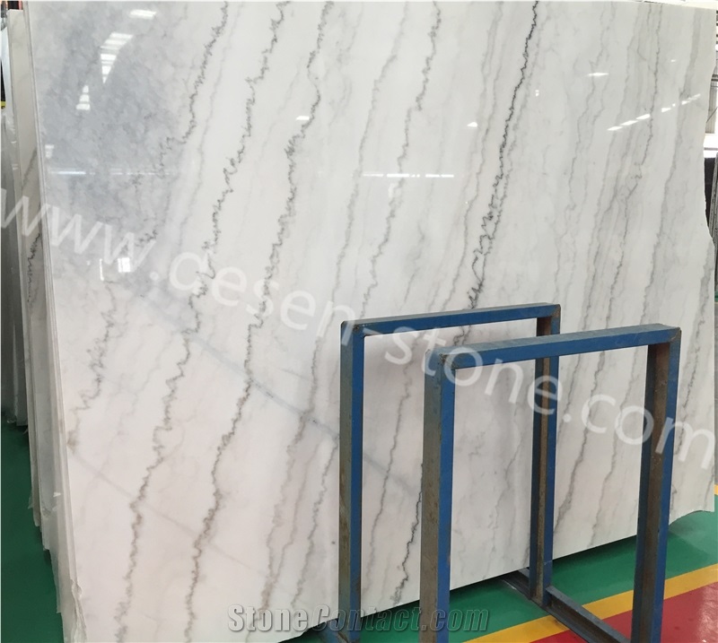 Guangxi White/China Carrara White Marble Stone Slabs&Tiles