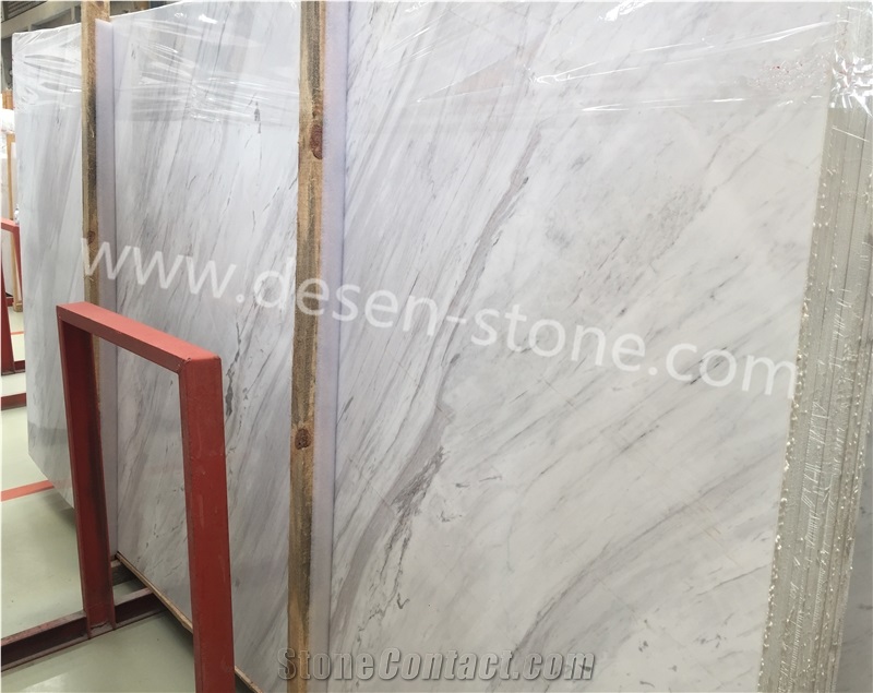 Kalliston White/Granitis Dramas Semi White Marble Stone Slabs&Tiles