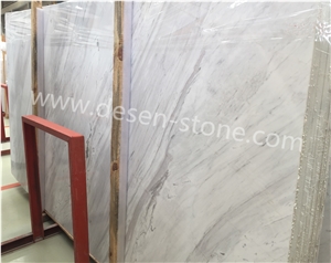 Kalliston White/Granitis Dramas Semi White Marble Stone Slabs&Tiles