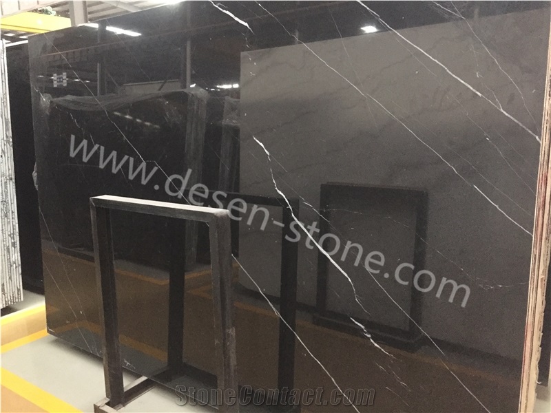 Night Sky Broken/Absolute Black Marble Stone Slabs&Tiles Cut to Size
