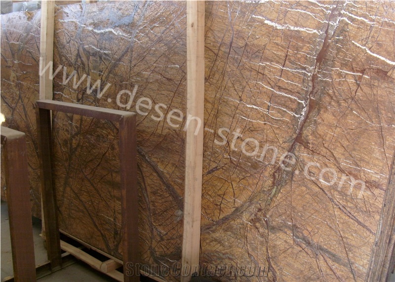 Rain Forest/Bidasar Gold/Bidaser Gold Marble Stone Slabs&Tiles Walling