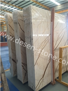 Sofita Gold/Sofitel Gold/Sofita Beige Marble Stone Slabs&Tiles Jumbo