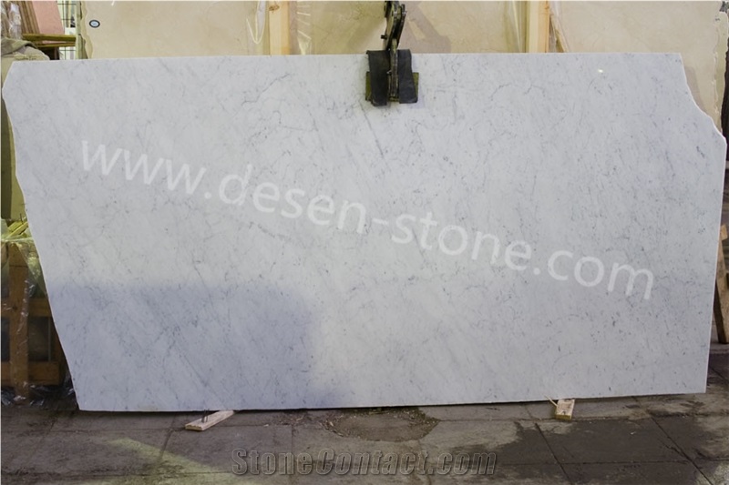 White Carrera/Bianco Carrara Primavera Marble Stone Slabs&Tiles Floor