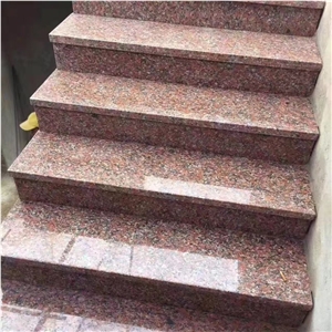 Maple Leaf Red Granite Stairs Steps G562 Red Block Steps