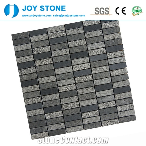 Black Basalt Mosaic Tile Black Subway Tile