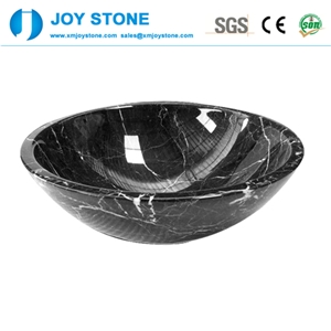 Cheaper Supply Natural Bathroom Marble Round Sink Stone Wash Basin