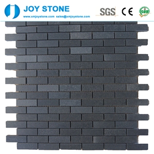 Grey Stone Basalt Mini Brick Exterior Wall Mosaic Tiles