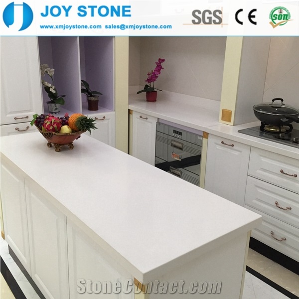 Marble Look 2cm Quartz Stone Slabs For Kitchen Countertop Xiamen