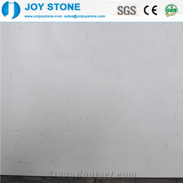 Natural Look Artificial White Quartz Stone Slab Sale