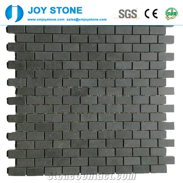 New Design Polished Basalt Stone Black Mosaic Tile