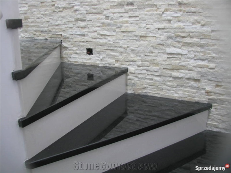 India Charcoal Black Granite Steps