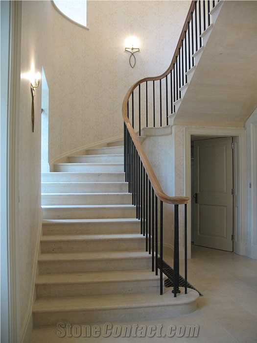 Cantilevered Staircase in Greetham Stone