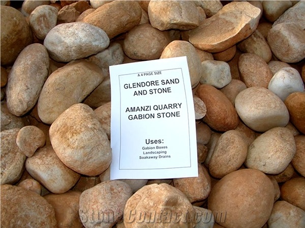 Gabion Stone White / Brown-Sourced from Amanzi Stone Quarry