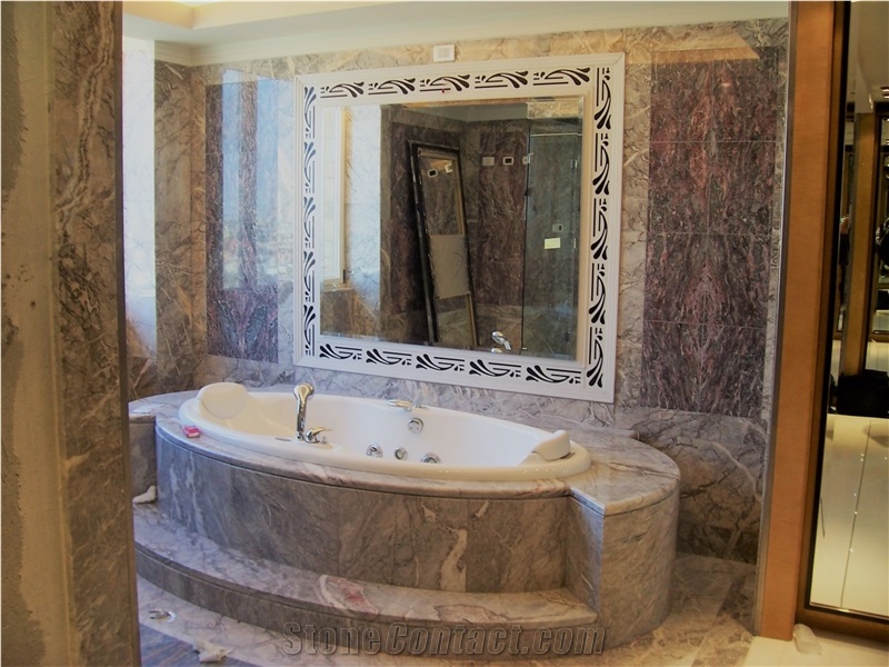 Eclisse Lunare Marble Bathroom Design- Hotel Principe Di Piemonte