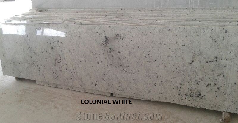 Colonial White Slabs & Tiles, India White Granite