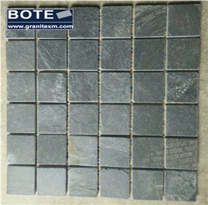 China Black Slate Wall Mosaic Tile