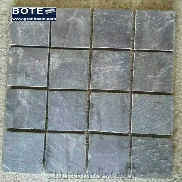 China Black Slate Wall Mosaic Tile