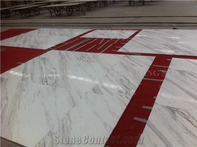 Volakas Marble Greece White Panel Polished Tiles Floor Interior Wall