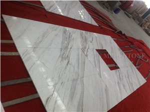 Volakas White Marble Cutting Tile French Pattern Flooring Slab