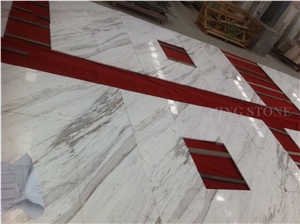 Volakas White Marble Slab Tiles Panel Wall Cladding,French Flooring