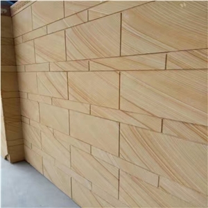 Yellow Wooden Veins Sandstone,Sandstone Tile & Slab,Sandstone Floor