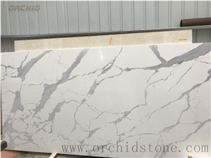 Artificial Calacatta Marble Slabs,Carrara Engineered Marble Flooring