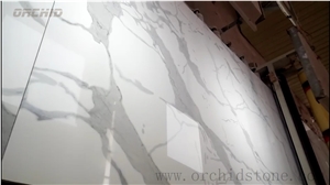 Artificial Calacatta Marble Slabs,Carrara Engineered Marble Flooring