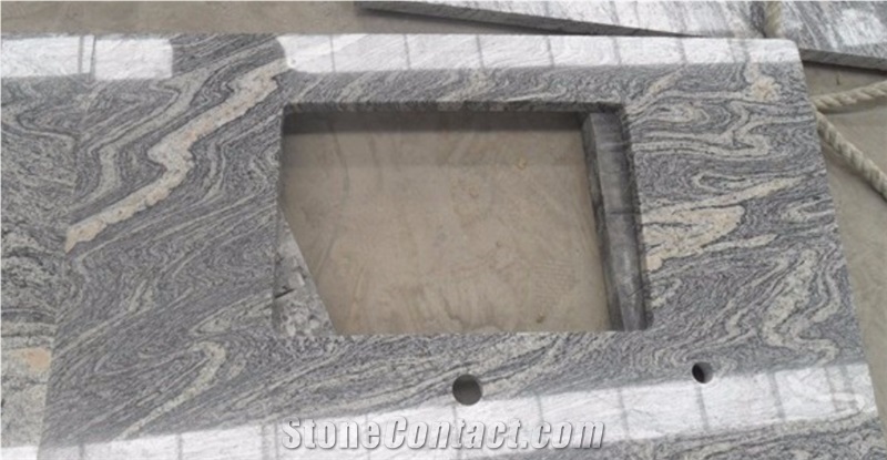 Cheap China Juparana Granite Polished Coutertops Bathroom Vanitey Tops