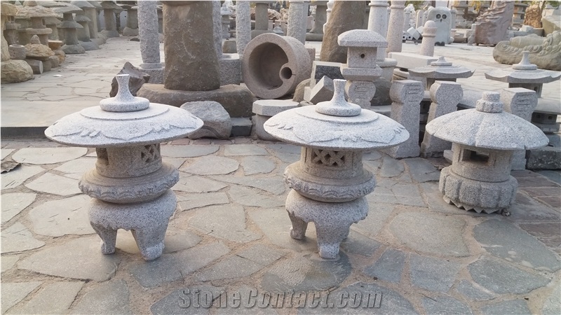 Japanese Style Garden Lantern Stone,Natural Granite,Lamps Outdoor