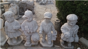 Natural Granite Human Sculptures,Hand Carved Statues,Western in Garden