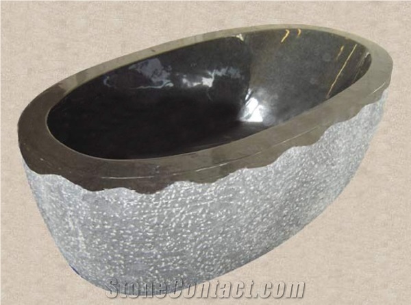 Natural Stone Bath Tub,Dark Grey Granite Bathtub