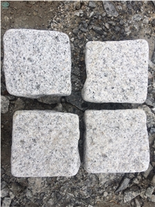 G601 Granite Cube Stone, Light Grey Granite Cobble Stone