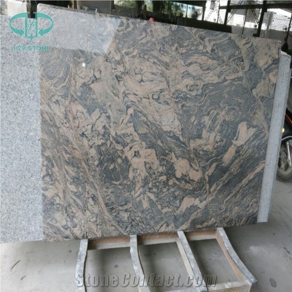 Juparana Granite Slabs, Pink Polished Granite Flooring and Walling