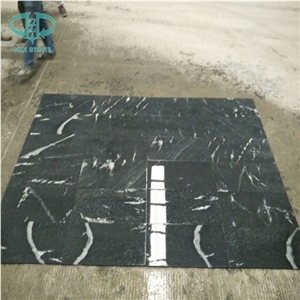 Via Lattea,Jet Mist Snow Grey Black Snow Flake Granite Flooring Tiles