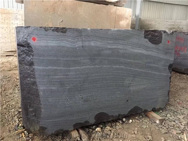 Black Ancient Wooden Vein Marble Machine Cutting Slab for Tile Wall Panel Exterior