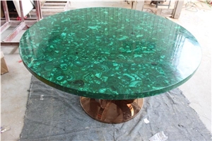 High Quality Semiprecious Gemstone Malachite Stone Table Tops