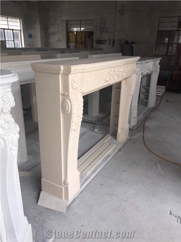 Modern Stype Marble Fireplace White Marble Fireplace Mantel