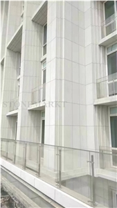 Pearl White Granite Flamed Tiles Wall Panel Cladding Exterior Building