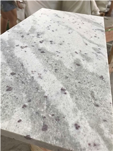 Crystal Lanka Bianco Andromeda White Granite Seafoam Green Counter Top