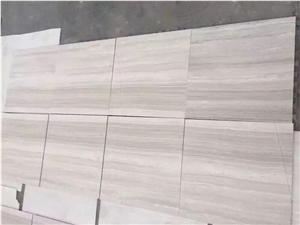 Chinese Marble Own Quarry White Wood Vein Stone Slabs and Tiles