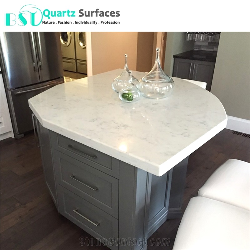 2018 New Carrara Quartz Stone for Kitchen and Bathroom