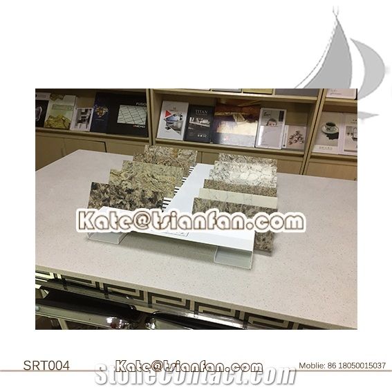 Srt004-Custom Tabletop Quartz Stone Display Stand