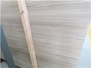 China Wood Marble Quarry Owner White Wood Slab 1.8cm
