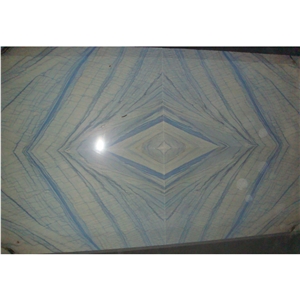 Azul Imperial Fantasy Open Book Floor Tiles Grey Blue Veins Marble