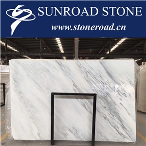Chinese Ink Washed White Marble / Calacatta Grey White Marble Slabs