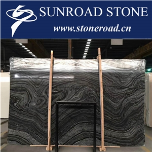 Silver Wave Marble / Black Silver Marble / Bookmatch Black Marble