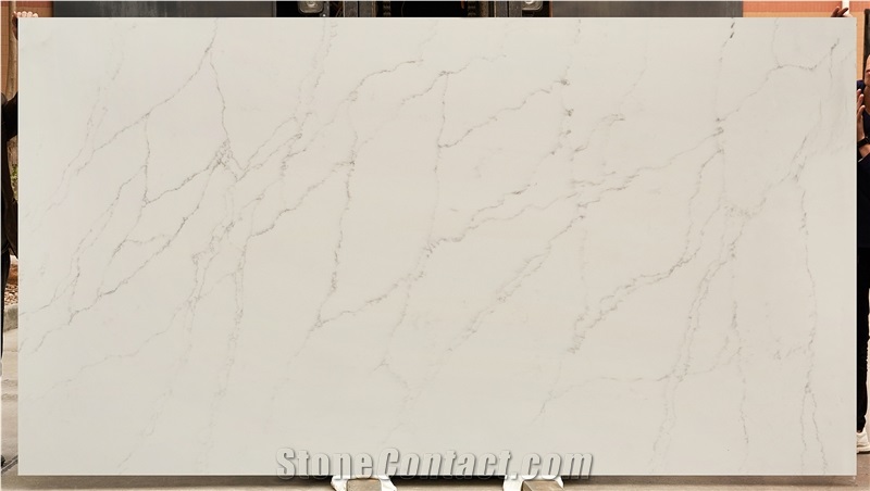 Beige Quartz Snow White 14 Vm-17527 Quartz Tiles&Slabs Flooring