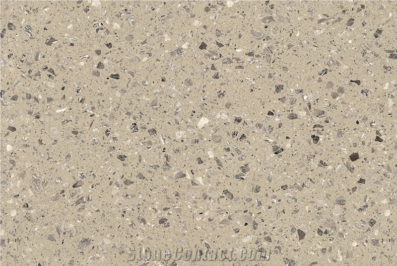 Ls-E009 Light Grey Artificial Stone Slabs&Tiles Flooring